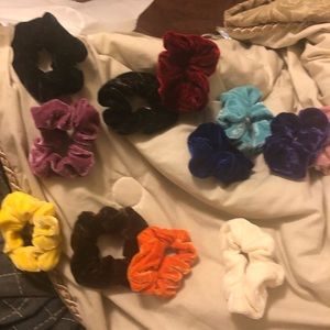 12 peice velvet hair scrunchy set